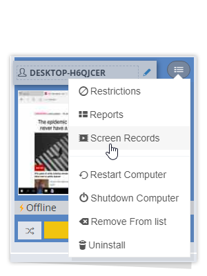 Bosseye user activity logging and PC monitoring analysis screen